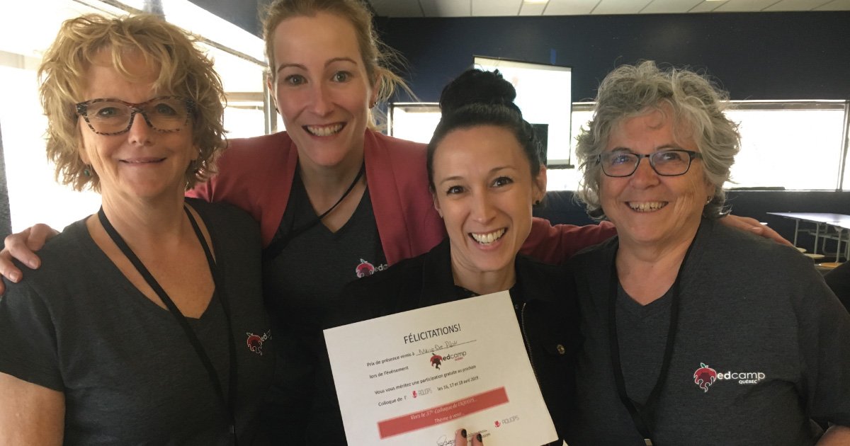 AQUOPS's tweet image. L’AQUOPS tient à féliciter Marie-Ève Pilote de l’école St-Louis-de-Gonzague de Québec, heureuse gagnante d’une participation gratuite à notre colloque 2019, prix offert dans le cadre de la 6e édition d'@EdCampQuebec, qui s’est tenu le vendredi 18 mai dernier!
