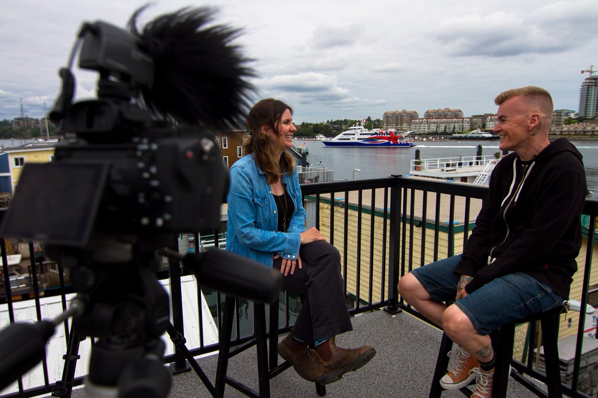 Floatinginbc's tweet image. Some behind the scenes photos of our interview with Zane Oak this weekend at Fisherman's Wharf.  @gvicharbour @victoriavisitor