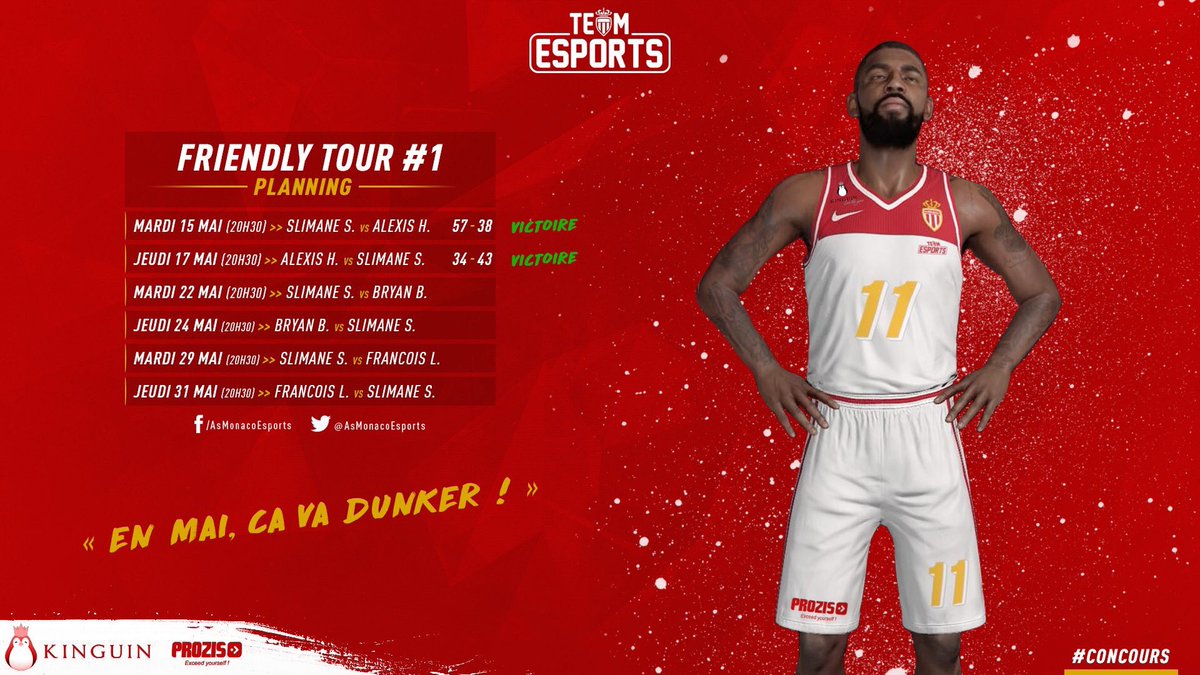 SlimShadyz20's tweet photo. 🚨 RDV ce soir 20H30
Étape 2 du #FriendlyTour sur le compte de l’@ASMonacoEsports pour le match aller contre le frérot @BryanBadjie 🤷🏻♂️ sur #NBA2K18 🏀
🚨RDV entre 21h30-22H pour un live Twitch ProAM ! On va parler #NBA !
📺 https://t.co/ZVTYRyXzYk https://t.co/rtHdF53PGt
