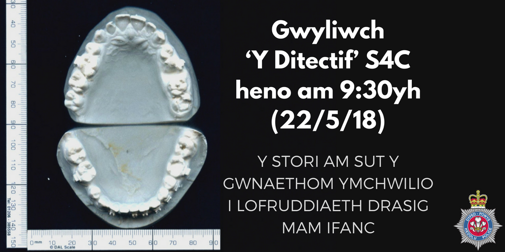 DyfedPowys's tweet photo. Rydyn ni wedi gweithio gyda @S4C i ddweud stori ein hymchwiliad i lofruddiaeth Katrina Evemy, a fu farw y llynedd. Dedfrydwyd ei llofrudd i oes yn y carchar. Gwyliwch #YDitectif am 9:30 heno i gael y stori lawn. https://t.co/IK28tX9ZfL