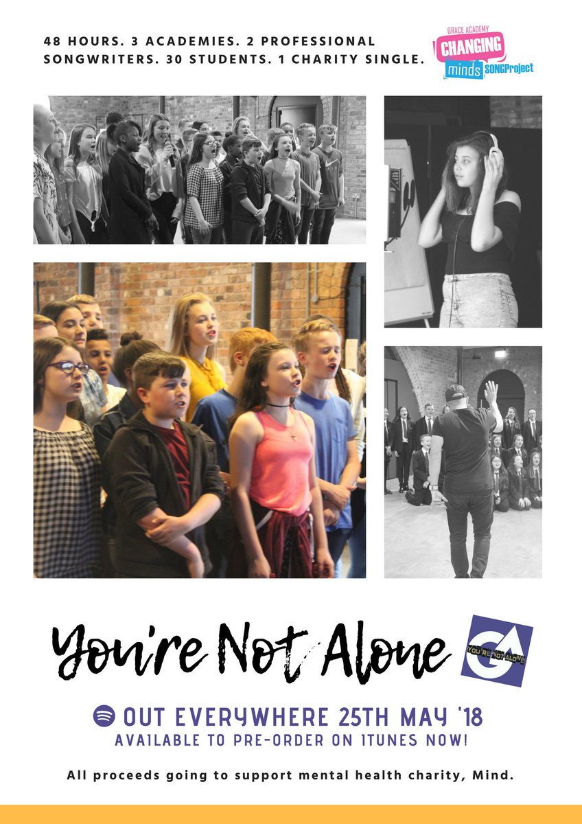 If you were following our progress with the song project last week, we are excited to announce that our charity single is officially available for pre-order NOW! 😁👉 apple.co/2Lk7L0N

Keep your eyes peeled at ⭐7PM TONIGHT⭐ to be the first to hear it!

#YoureNotAlone