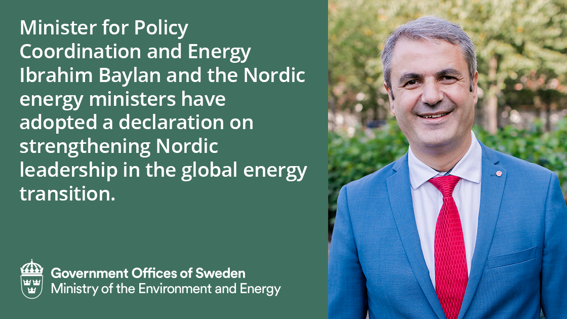 Miljodep's tweet photo. Energy ministers want to strengthen Nordic leadership in global energy transition. They also encourage the Nordic business sector to draw up proposals for promoting Nordic exports of climate-smart clean energy technologies: https://t.co/vuWkvIeaMZ #MI3 #CEM9 #NCEW2018 https://t.co/xgOmguzySh