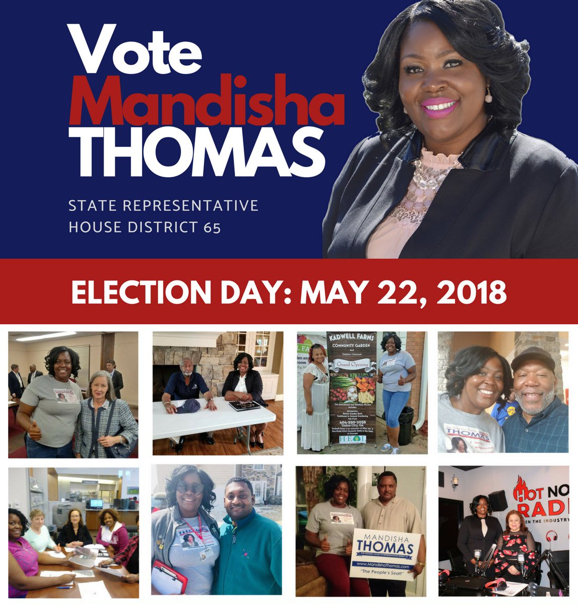 With your support, we can move House District 65 forward. Vote Mandisha Thomas, The People's Choice for "The People's Seat."
