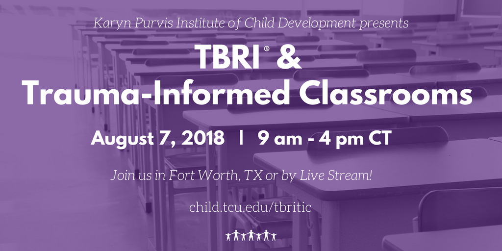 Child_TCU's tweet photo. Join us on August 7, 2018 to learn how to disarm fear, optimize learning, and facilitate healing for vulnerable children in the classroom. https://t.co/fTRHcFseQ1 #TBRI #TraumaInformedClassrooms #ACES #TraumaInformedCare https://t.co/Hp6CYJAmRP