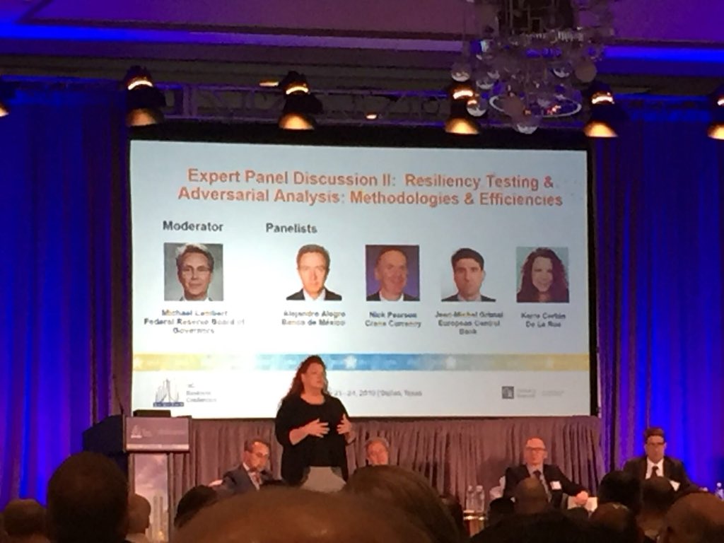 DeLaRuePlc's tweet image. ‘It’s important to know how Banknote features stand up with low and high level counterfeiters- there are always going to be attack’s on features’ - Kerre Corbin, De La Rue #BanknoteConference2018