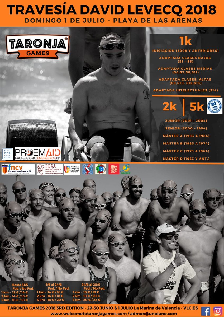 proemaid's tweet photo. El domingo 1 de julio, no te pierda la Travesía David Levecq 2018, donde parte de la inscripciones irán destinadas a salvar vidas en el Mediterráneo, a través de #PROEMAID.
⬇️ Más información e inscripciones aquí ⬇️
https://t.co/EKGkveSBKf https://t.co/EdjWokp5Yr