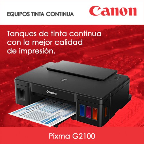 impactante adecuado Vagabundo Exel del Norte on Twitter: "La nueva PIXMA G2100 de #Canon es una impresora  multifuncional de inyección de tinta. con ella todos los usuarios podrán  ontener una impresión a bajo costo pero
