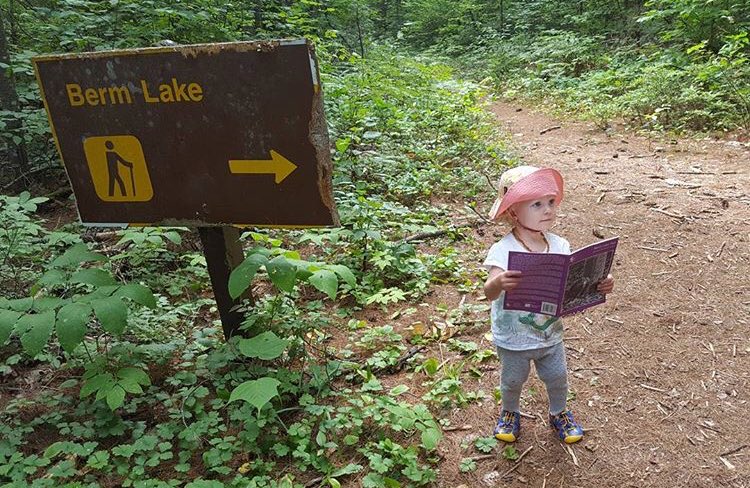 Mish1100's tweet photo. From 1 to 3 yrs old. Not one was posed. She loves reading and she loves hiking. Berm Lake, Baron Canyon &amp; Logging museum. All in @Algonquin_PP @OntarioParks https://t.co/UCX8zZsY3J