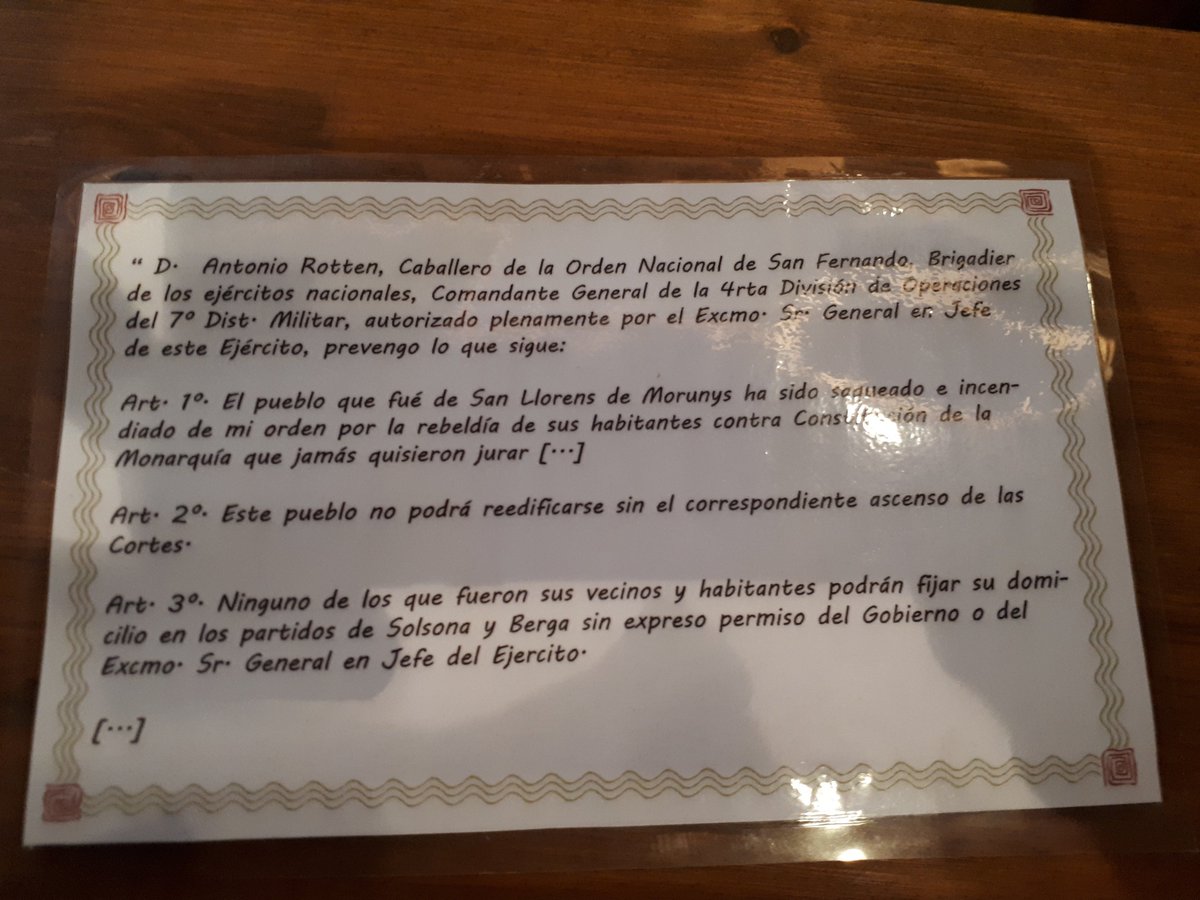 El 19 de gener de 1823, Sant Llorenç de Morunys estava en contra del govern constitucionalista de l'època i va passar això: Esgarrifós! #santllorençdemorunys #valldelord #piteus #solsonès #història