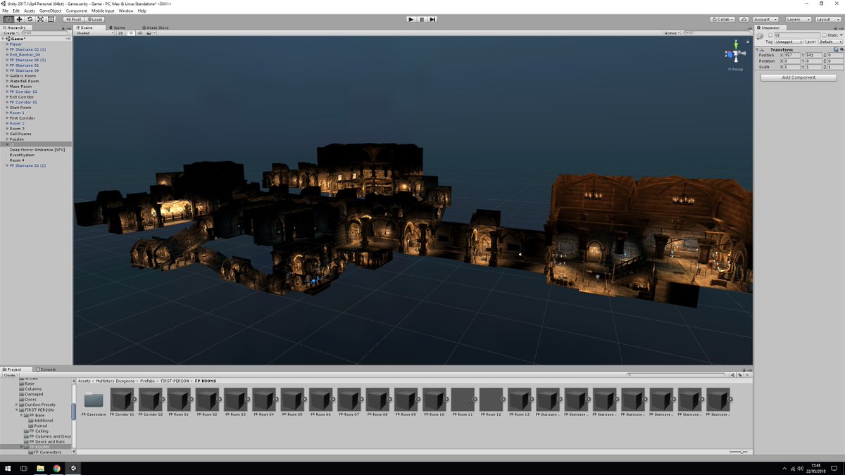PersephoneChair's tweet photo. Finally made the inevitable jump from Mac to PC today after my poor Macbook started to chug. The bigger screen is much more helpful though, showing that the castle has gotten quite big all of a sudden... #GameDev #ScaryHouse #StillNoTitle #Puzzles https://t.co/y8SWSdycgt