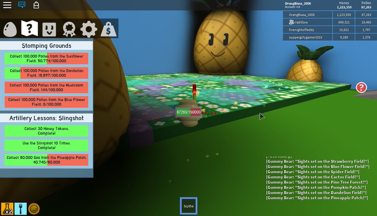 Hy Gaming10708 Gaming10708 Twitter - roblox bee swarm simulator dandelion field