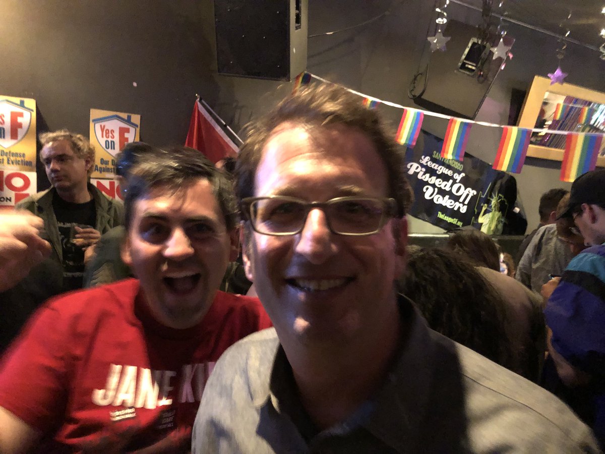 Dean Preston celebrates yes on f win one of the biggest tenants victories in years