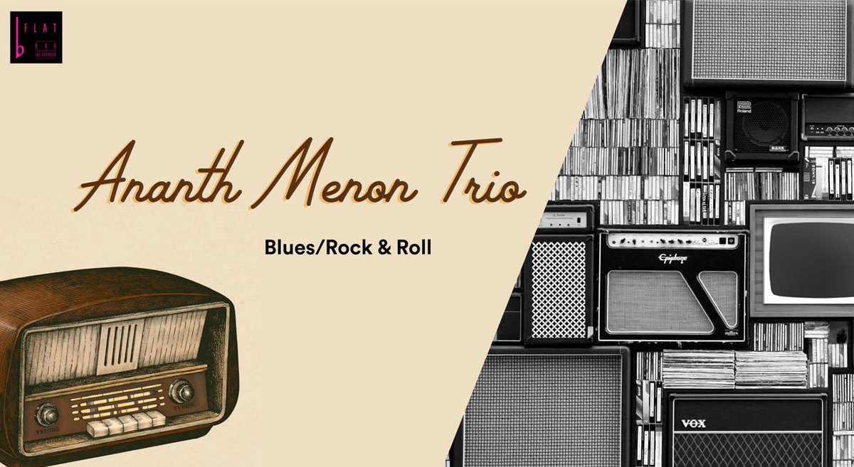 Ananth Menon Trio who will present their  versions of Classic blues and rock n roll greats like Muddy Waters, Howlin Wolf, Gary Clarke Jr, Eric Clapton, BB King, Buddy Guy, Robert Cray and more. Get your tickets at the link below!  buff.ly/2LY1Xdy