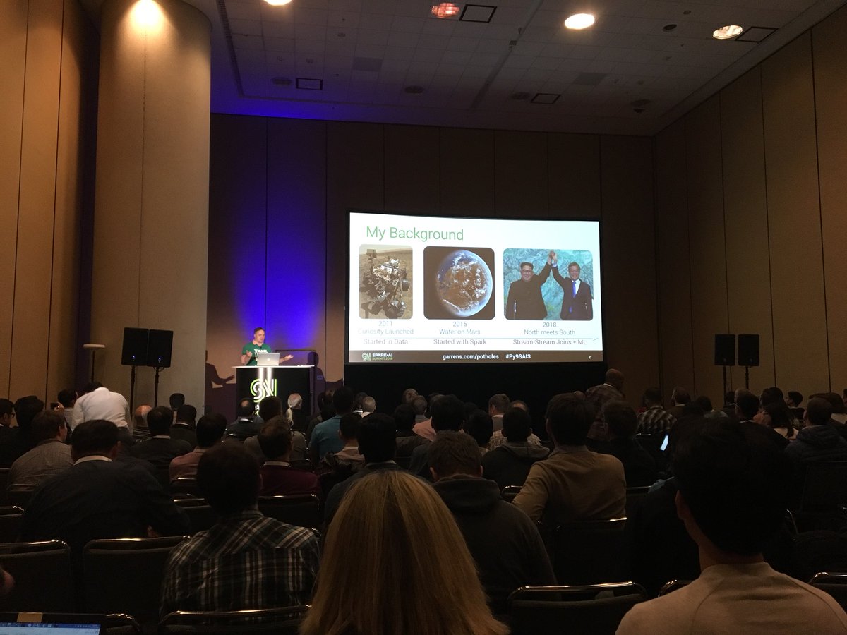 prosiv_'s tweet photo. My fellow Garren @gstaubli is giving a presentation at #Py9SAIS #SparkAISummit. https://t.co/DUI9NSazYE