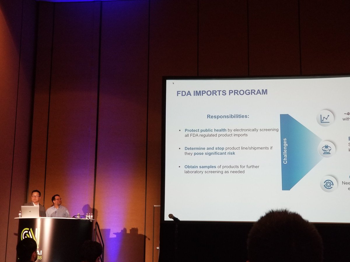 igoobanger's tweet photo. Jonatha Chu and Kun Kang talking about how the FDA protects the Nation, Spark and AI using ODP #SparkAISummit @databricks @LifeAtBooz @BoozAllen @BoozDataScience @KirkDBorne @sescarav @danieljtucker https://t.co/Bp87kKoHt2