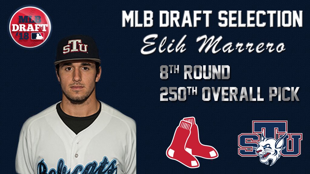 Congrats to @STU_Baseball Elih Marrero on getting drafted to the @RedSox #ProBobcats