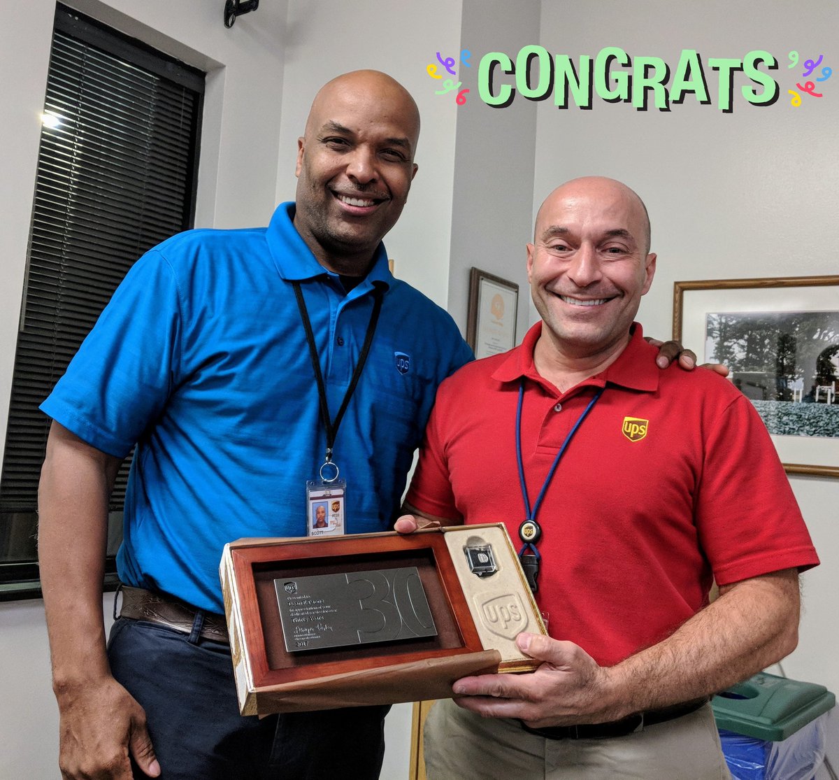 <a href="/ChesapeakUPSers/">Chesapeake UPSers</a> and @phillyteamsfan8 would like to congratulate #teamphlsnaps Dean Paone for 30 years of outstanding service. <a href="/UPSers/">UPSers</a> showing dedication and loyalty with amazing teamwork. <a href="/JohnEitel2/">John Eitel</a> <a href="/UPSTrayceParker/">Trayce Parker</a>