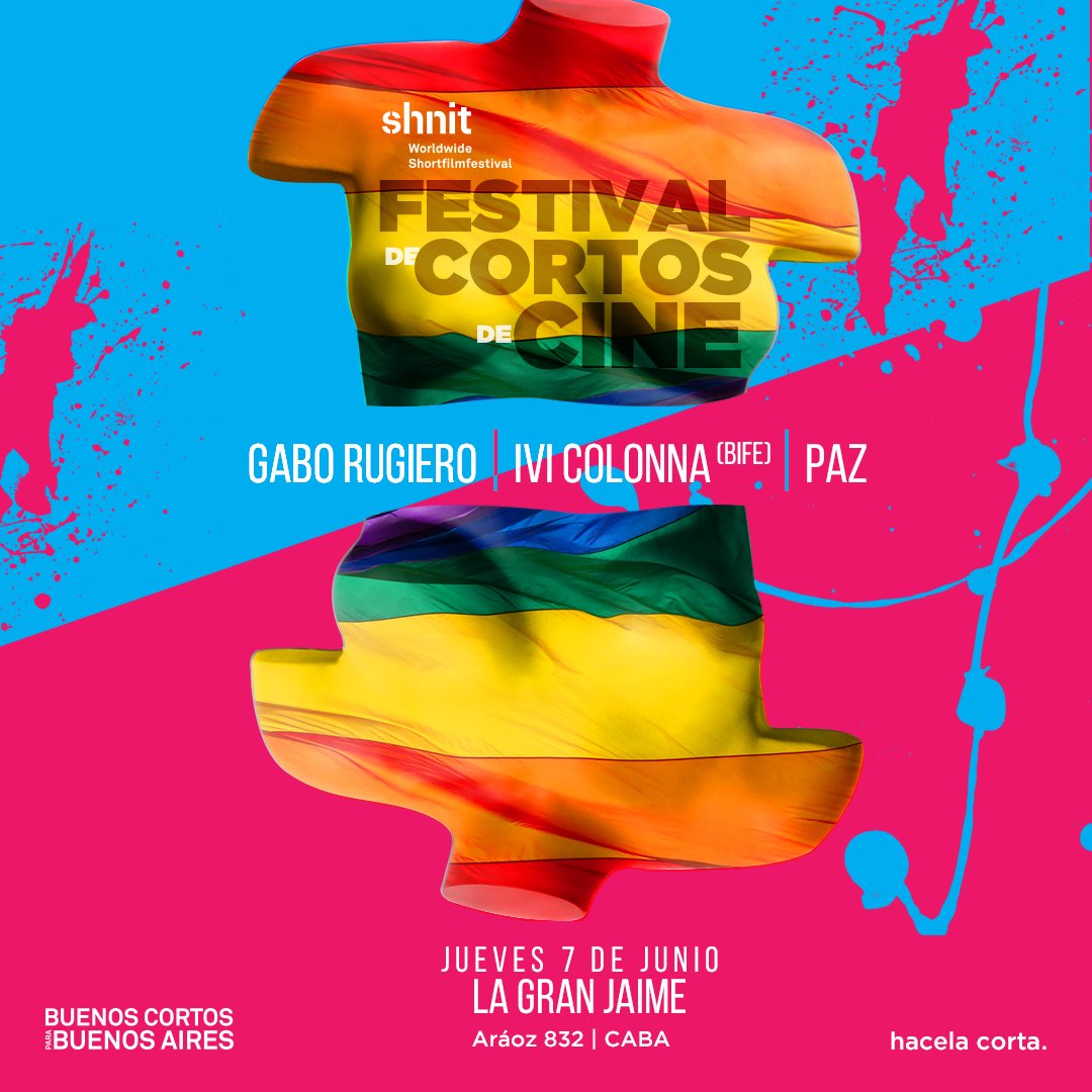 Este JUEVES 7/6 de 20 a 24hs celebramos la segunda velada del @shnitBsAs en @LaGranJaime Toca <a href="/pazmusicaok/">Küme (PAZ) Berti</a> , lee Ivi Colonna de <a href="/SOMOSBIFE/">BIFE</a> y veremos el documental NOSOTROS de Gabo Rugiero. + Cortos Internacionales + VJ Laetitia + DJ IvánChau

Evento de FB: facebook.com/events/1959333…