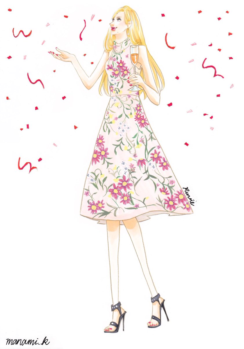 Ruvie ルビー در توییتر Ruvieでコーディネート16 イラスト で 分かりやすくご紹介 本日は Resort Pink 大輪の花が目を惹く Ruvie オリジナルフラワープリント T Co Z0asywa5ig ワンピース ドレス パーティー お出かけ コーデ