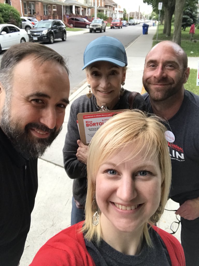 Whew! A few last push evenings before Election Day with #TeamBortolin. Still so much enthusiasm to #GoKnockDoors, and we have so much fun! (Like, <a href="/jrock7222/">james rock</a> &amp; I were dancing to no music at 8:15pm 💃🏼)