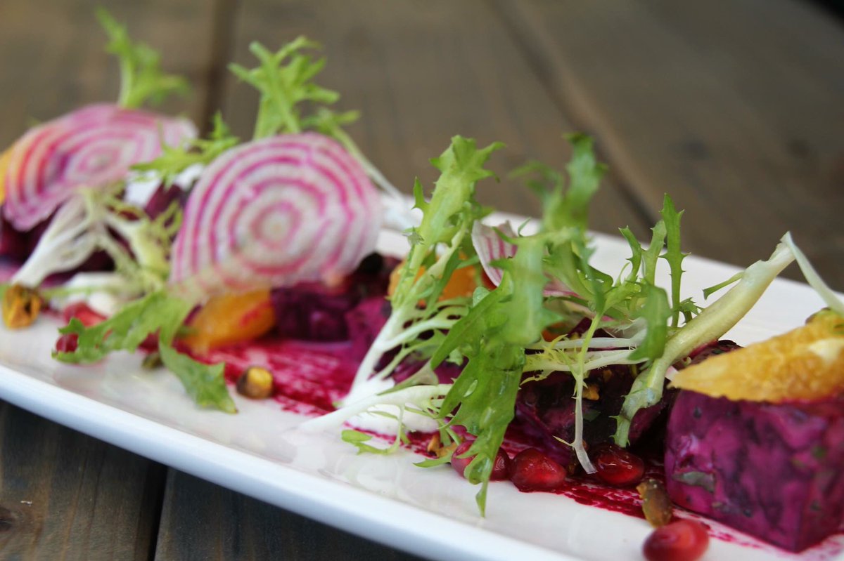 sonatasrest's tweet photo. Want something refreshing after being out in the heat?! Come in and try this Beet &amp; Goat Cheese Salad with Orange Segments, Frisée Salad, &amp; served with Citrus Vinaigrette Dressing.  
#scottsdale #scottsdaleaz #phoenix #az #restaurants #restaurantsaz  #sonatasrestaurant #arizona https://t.co/QL8aoDEJiK