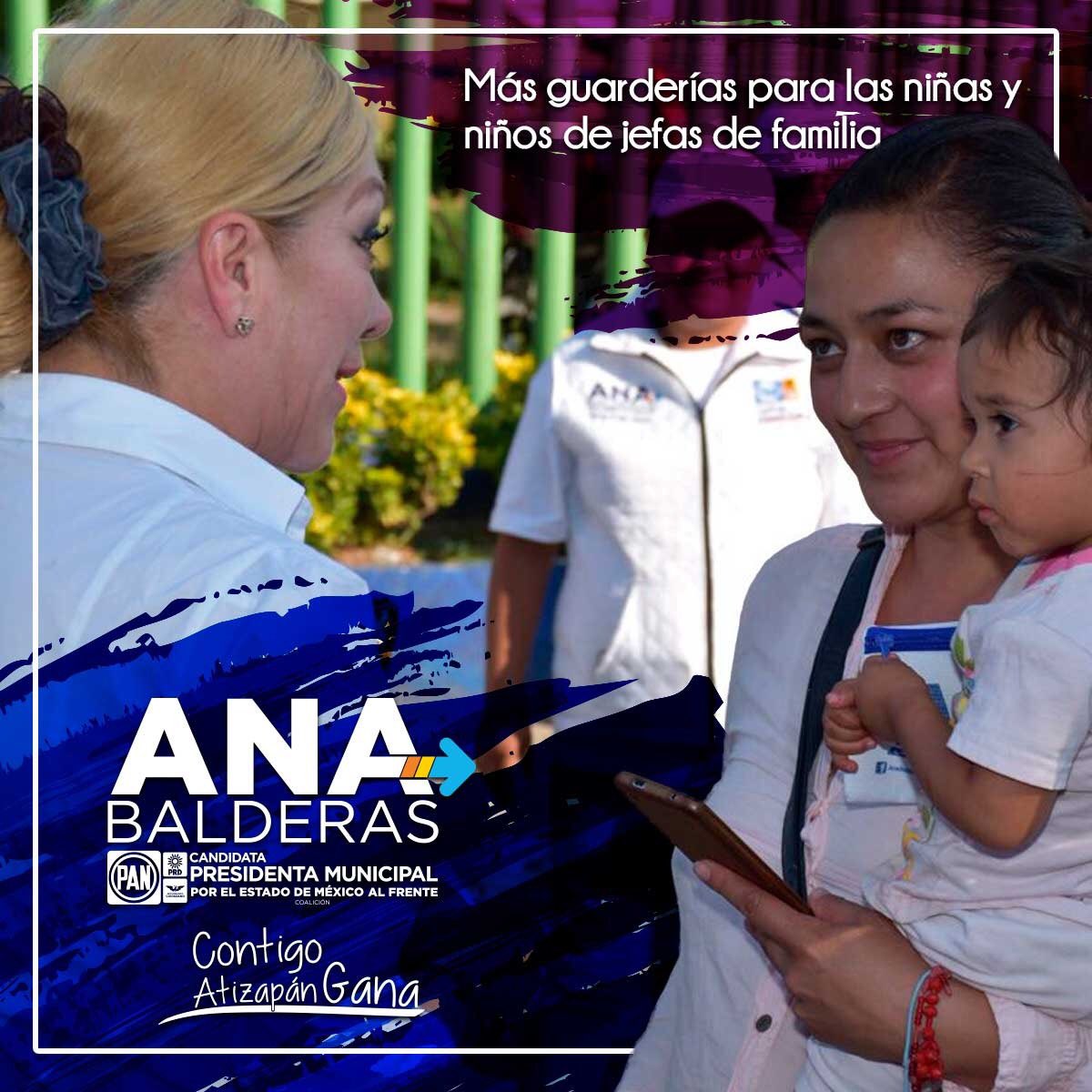 AnaBalderasMx's tweet photo. A todas las #JefasdeFamilia les propongo más guarderías cercanas a la zona industrial de #Atizapán y de tiempo completo, para que puedan trabajar tranquilas. #ContigoAtizapanGana https://t.co/UymEvdl3ys