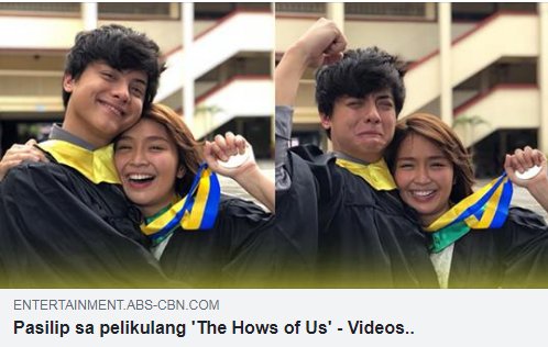 ABSCBN's tweet photo. Excited na ba kayo para sa bagong pelikula ng #KathNiel na #TheHowsOfUs? Here's an update: https://t.co/mIsyvWvsal https://t.co/gx0fM0uDAW
