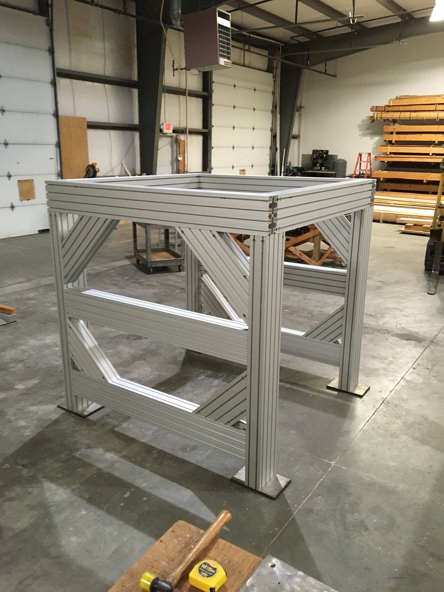 ICG_Inc's tweet image. heavy duty frames and structural solutions #machineframe #conveyor #machineguarding #Kanya #A-Line #aluminumprofile #aluminumprofilesystems #tslotaluminum #tslot