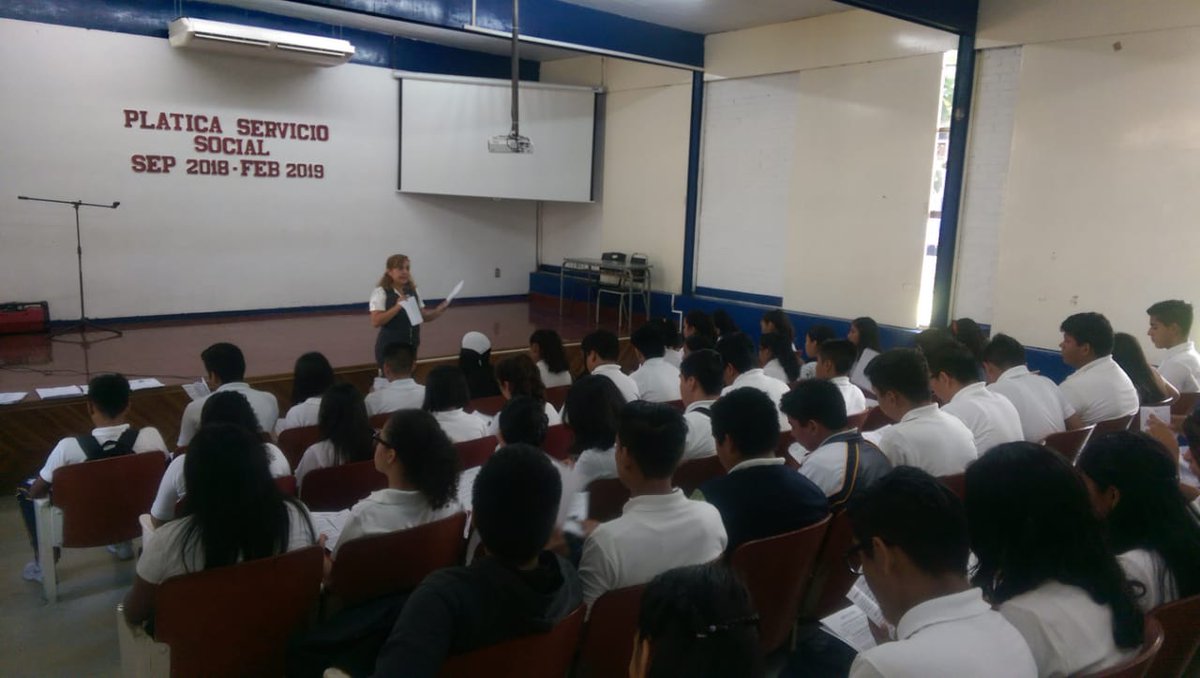 CBTis47Oficial's tweet photo. CBTis 47, alumnos de 4o semestre en Pláticas de Servicio Social.... https://t.co/kJmrvkRhqV