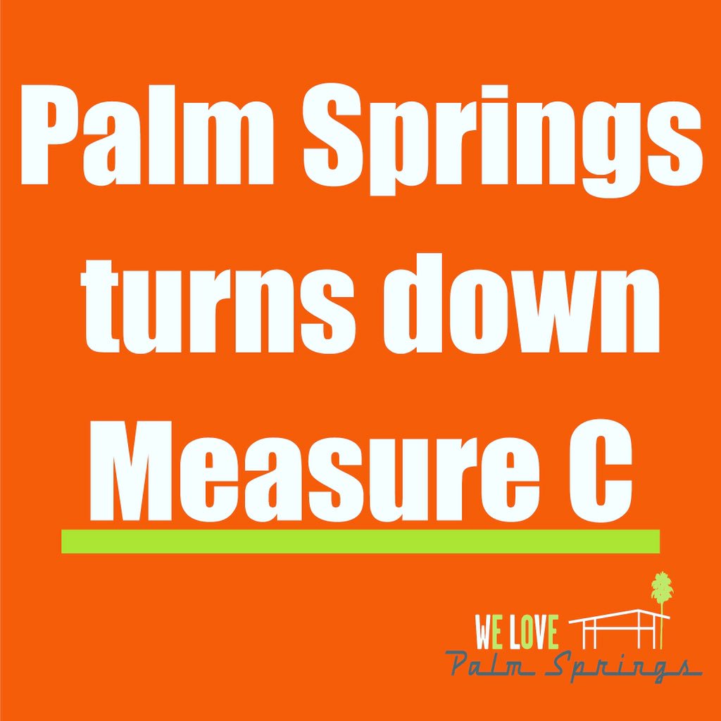 Huge win! Palm Springs voters defeat Measure C! Vacation rentals are here to stay! bit.ly/2JynGdJ