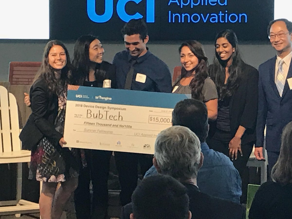 CalPlug's tweet image. Congratulations to @calit2uci 's Bubtech team!  All your hard work paid off!  @UCIEngineering