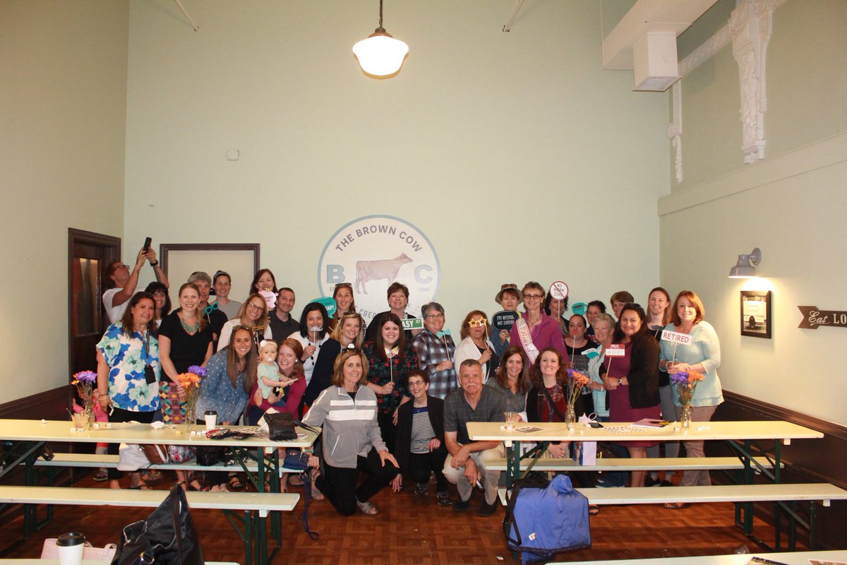 leahod's tweet photo. It was a real treat to be surrounded by people who are all connected by @sbutlerbsd100. Thanks for coming out to celebrate her impact on @BerwynSouth100 over the last 31 years! #d100pride #scoopsofthanks @ATimpe1 https://t.co/7LeN8e1Mnn