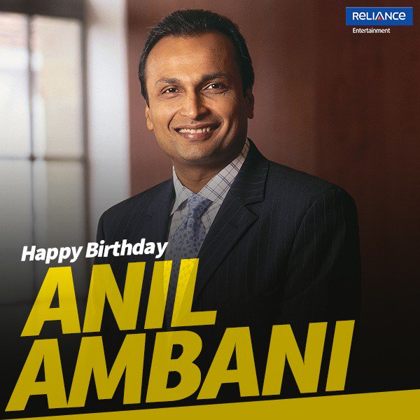 An inspiring leader. A visionary par excellence. Here\s wishing Shri Anil Ambani a very happy birthday! 