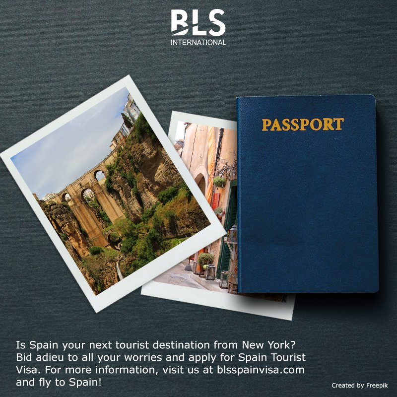 BLSintServices's tweet photo. Is Spain your next tourist destination from New York? Bid adieu to all your worries and apply for Spain Tourist Visa. For more information, visit us at https://t.co/JnNGh03mdV and fly to Spain!
#NewYork #USA #BLSSpainVisa #VisitSpain #SpainTouristVisa @SpainMFA @ConsuladoEspNY https://t.co/jXr8sAZRpb