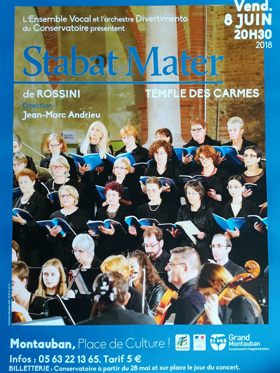 Un concert se prépare : le stabat mater de Rossini. En soliste Julien Véronèse. Des frissons en perspective...