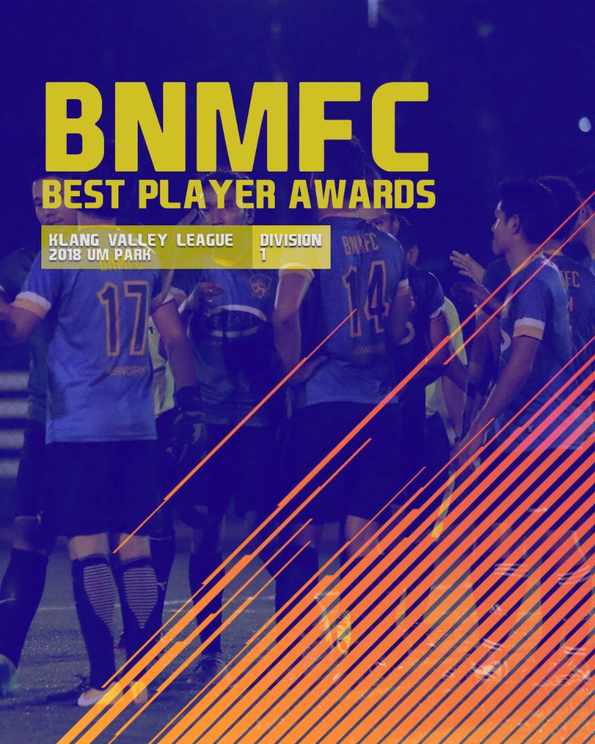 wearebnmfc's tweet photo. Best player award for KVL 2018 - Division 1 at UM Park. Congratulations to all players.
Best GK - Ariff Haikal
Best Defender - Zaβim
Best Midfielder - Nazrin Mazlan
Best Forward - Umar Farouq
Best Player & Top Scorer - Alieu Bah
#bnmfc #klangvalleyleague https://t.co/lOHYSYYibW