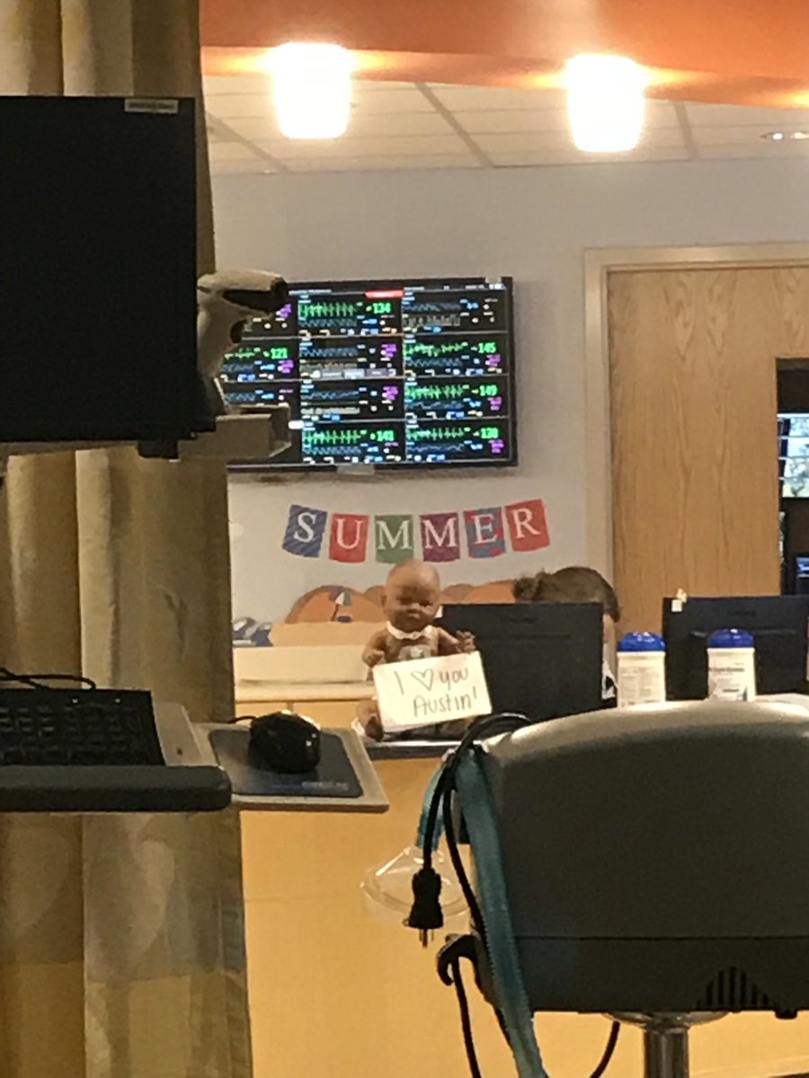vettejackson888's tweet photo. Let’s see if you can spot this creepy thing my “sweet, loving” nurses put to stare at me outside the window of my room... #nightmares #cchmc https://t.co/tLgoh92MLS