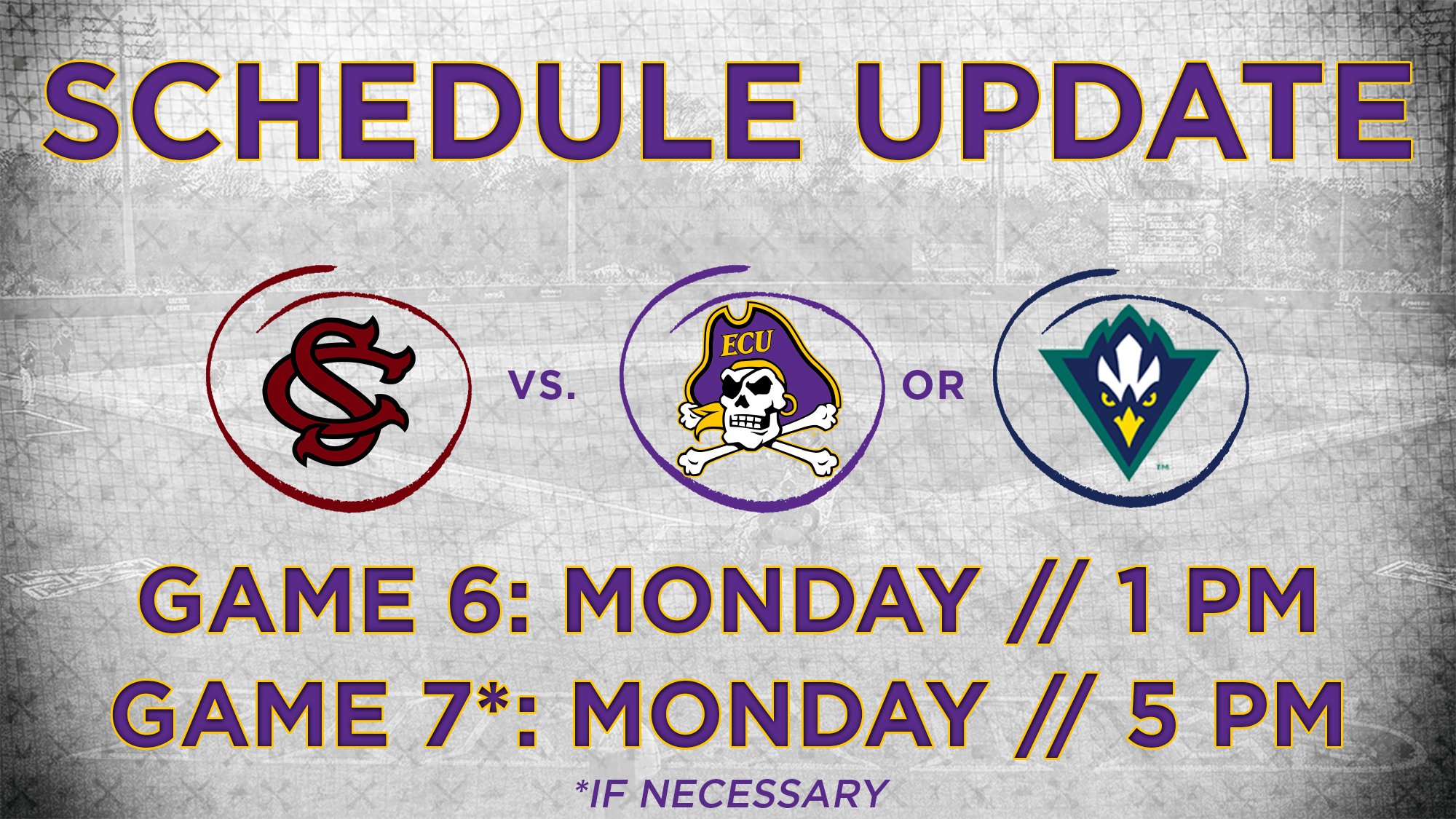 ECU Athletics on Twitter: "JUST IN: Schedule update for the rest of the