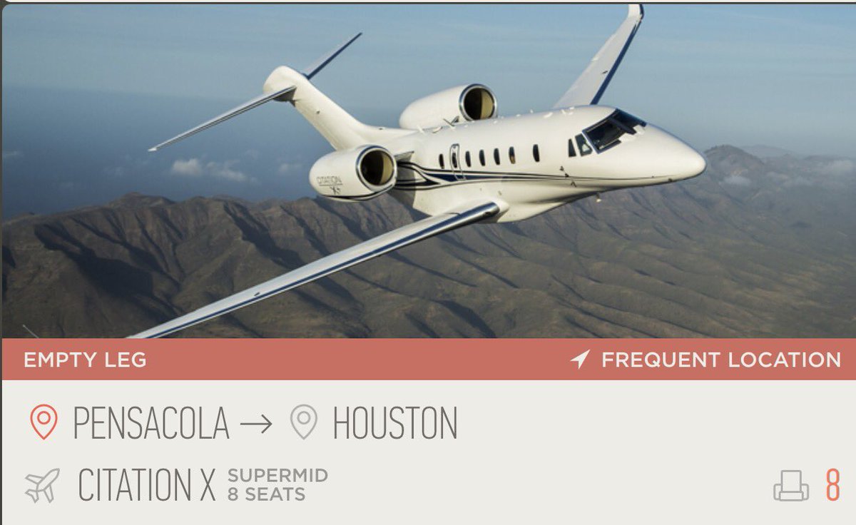 LuxuryLap's tweet photo. 🚨24 HOUR FLASH SALE🚨
FLY PRIVATE FROM PENSACOLA, FL to HOUSTON, TX for the weekend ONE-WAY for $700/Person. Departing TOMORROW 6/4/18 @3pm https://t.co/1WnTeGI6VS