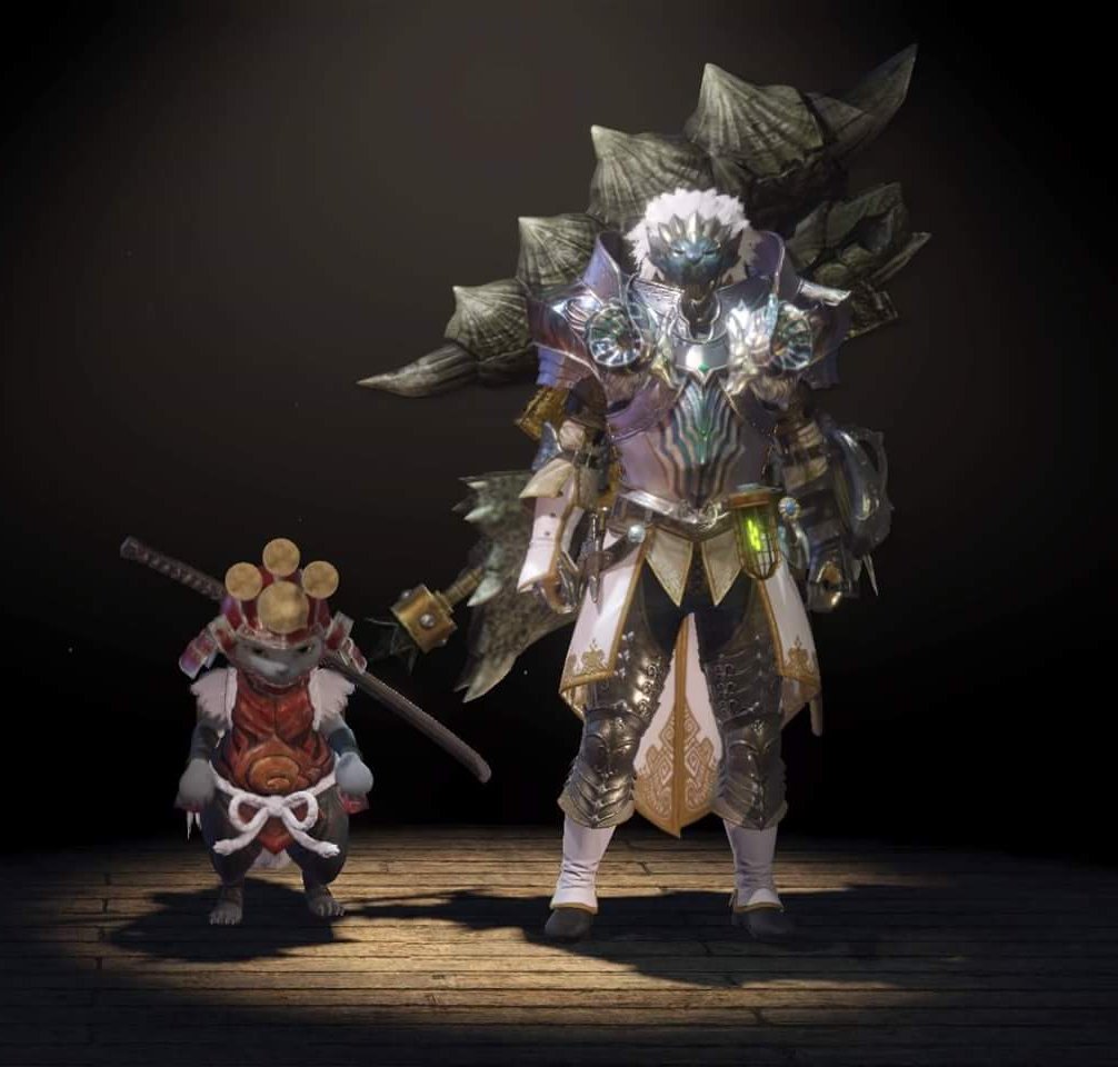 dojodean's tweet photo. New hunter look! I call this the #holykey #MonsterHunterWorld #gear with a few overlays. https://t.co/LaftpRn0uI