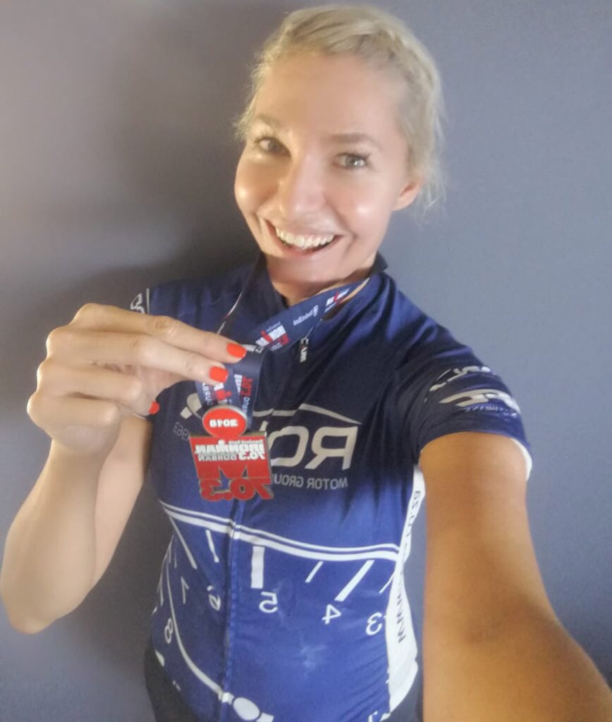 So I flew back to CapeTown last night wearing my Ironman 70.3 finishers medal , and I’m rocking your airwaves this morning on KFM! What did you get up to this weekend?