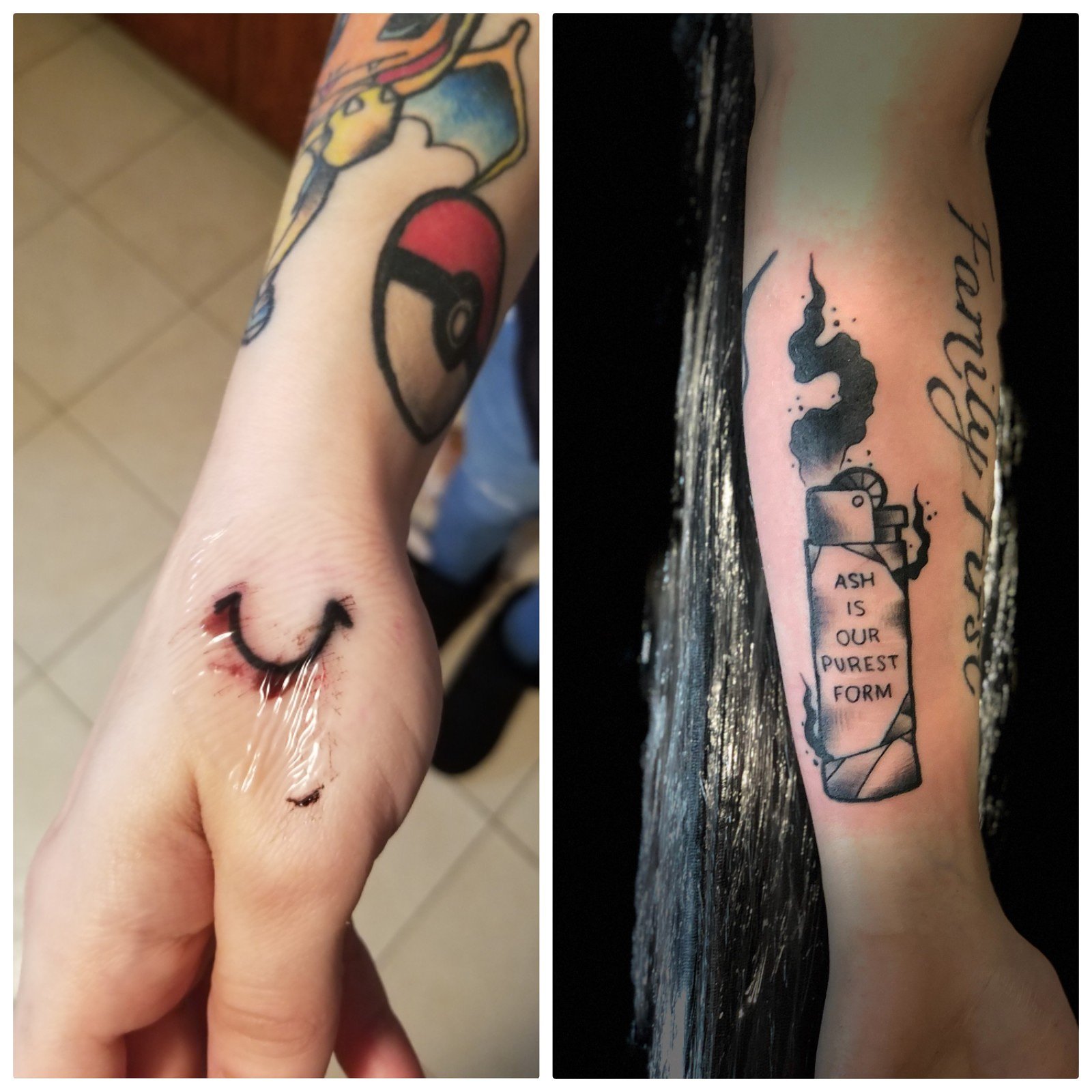 Ash Is Our Purest Form Tattoo ☠Jessica☠ on Twitter: "Got my two Lil Peep tattoos today and I'm extremely happy with them 😍😍😍 R.I.P. @Lilpeep 😔😔💙💙 You was my inspiration and always will be. https://t.co/70Cn7TbdVC" / Twitter