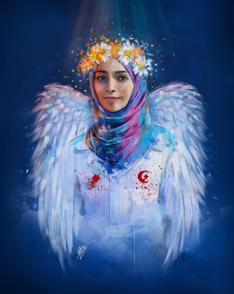 PalestinianOcc's tweet image. Rest in peace to this beautiful innocent soul who was murdered by war criminals, the Israeli government, while trying to medically help protesters in the Gaza Strip. Her strength and determination to help her people certainly won’t be forgotten. Razan, 21 years old, gone too soon