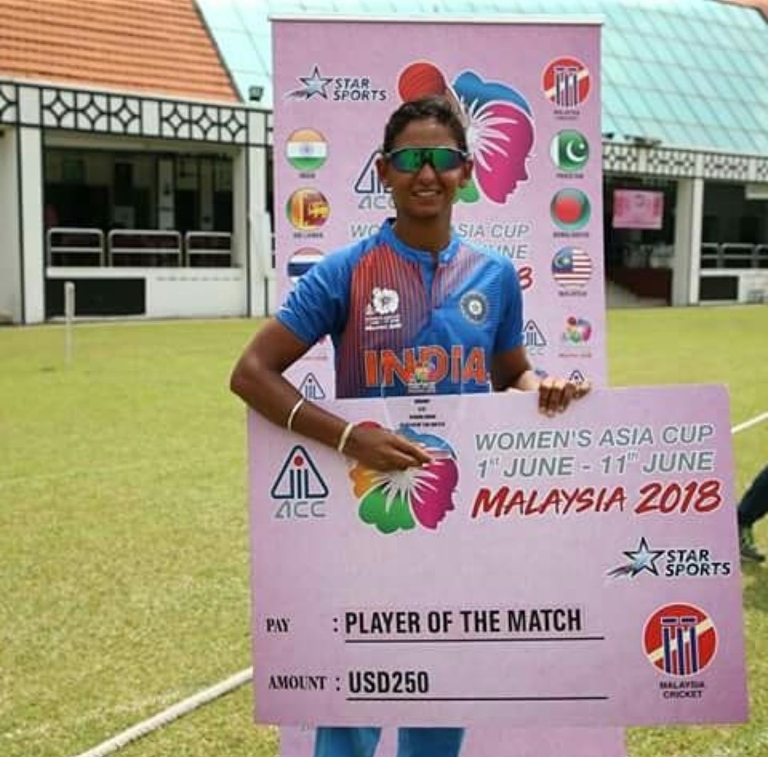MaulikP26847593's tweet photo. @ImHarmanpreet
#WomensAsiaCup2018
Congratulations HarmanPreetKaur Player Of The Match #indwvthaw https://t.co/fzinpW5kuh