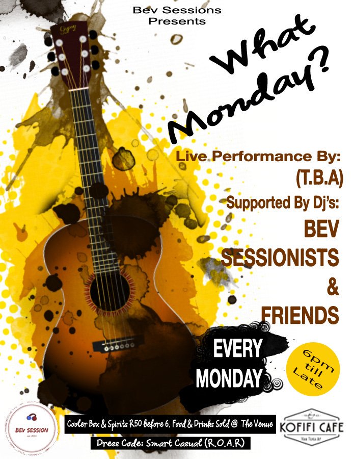JussoulSA's tweet photo. We are on from 6pm
#WhatMonday
#BevSessions
#KofifiCafe
#Mogodu https://t.co/MiaLZtd73h