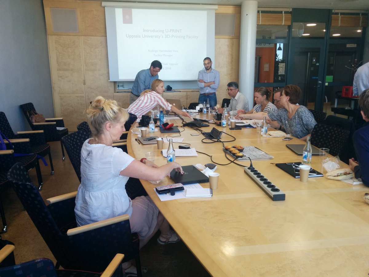 kristinasvens15's tweet image. Info om U-print, en avdelning vid Uppsala universitet med 3D-printning för prototyptillverkning. Samtidigt lunch. #medtech4health #medtechweekSE