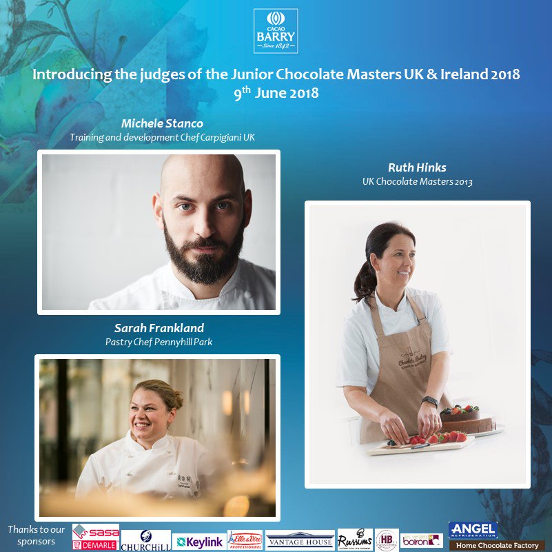 ChocAcademyUK (@chocacademyuk) on Twitter photo Judges looking forward to see the #nextgeneration at work ! Junior Chocolate Masters Competition UK & Ireland, stay tuned 9th June <a href="/Ruth_Hinks/">Ruth Hinks</a> <a href="/sarahpatissier/">Sarah Frankland</a> Michele Stanco <a href="/ChocAcademyBev/">Beverley Dunkley</a> <a href="/juleschoc/">julie sharp</a> #jcmukie2018 #cacaobarry #cacaocollective Judges looking forward to see the #nextgeneration at work ! Junior Chocolate Masters Competition UK & Ireland, stay tuned 9th June <a href="/Ruth_Hinks/">Ruth Hinks</a> <a href="/sarahpatissier/">Sarah Frankland</a> Michele Stanco <a href="/ChocAcademyBev/">Beverley Dunkley</a> <a href="/juleschoc/">julie sharp</a> #jcmukie2018 #cacaobarry #cacaocollective