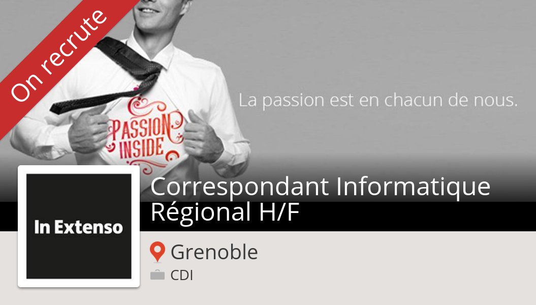 inextensofr's tweet image. Postulez dès maintenant pour #InExtenso en tant que #Correspondant #Informatique Régional H/F! (#Grenoble) #job workfor.us/inextenso/l6k4…