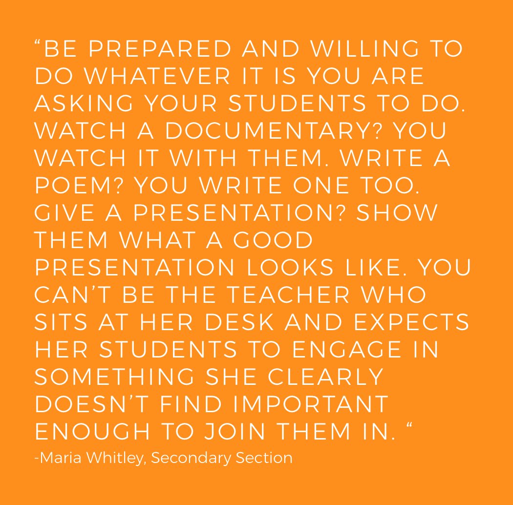 ncte's tweet image. #MondayMotivation from member Maria Whitley.

What words of wisdom can you share? Submit your thoughts to the #NCTEvillage! village.ncte.org/wisewords/