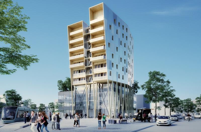 Pupdatepro's tweet photo. Le projet PopUp, immeuble bois de 10 étages, à Saint Etienne, sera présenté au vernissage de l'exposition "Immeuble à Vivre Bois" à Grenoble le 06 juin @adivbois @GroupeGCC #R2Karchitectes #Tekhné #Bois #Construction #Conférences https://t.co/PgNDKtpqro https://t.co/ZMKG4ZQG0P